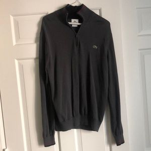 EUC men’s Lacoste quarter zip sweater